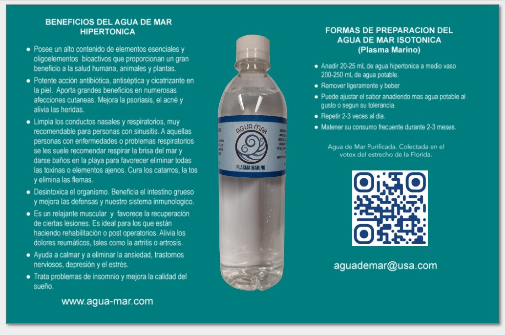 Plasma Marino / Marine Plasma Family Pack with FREE SHIPPING 8 x 33.2oz 1000ml